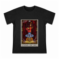 Spiderweb Tarot Night Men's Graphic T-Shirt on a black T-shirt.