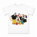 Popeye Harbor Group Scene Men's Graphic T-Shirt on a white T-shirt.