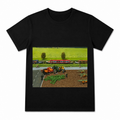 Corn Maze Wanderer Women's Graphic T-Shirt on a black T-shirt.