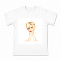 Blonde Portrait Illustration Men's Graphic T-Shirt on a white T-shirt.