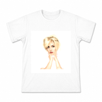 Blonde Portrait Illustration Men's Graphic T-Shirt on a white T-shirt.