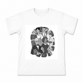 Monochrome Character Circle Men's Graphic T-Shirt on a white T-shirt.