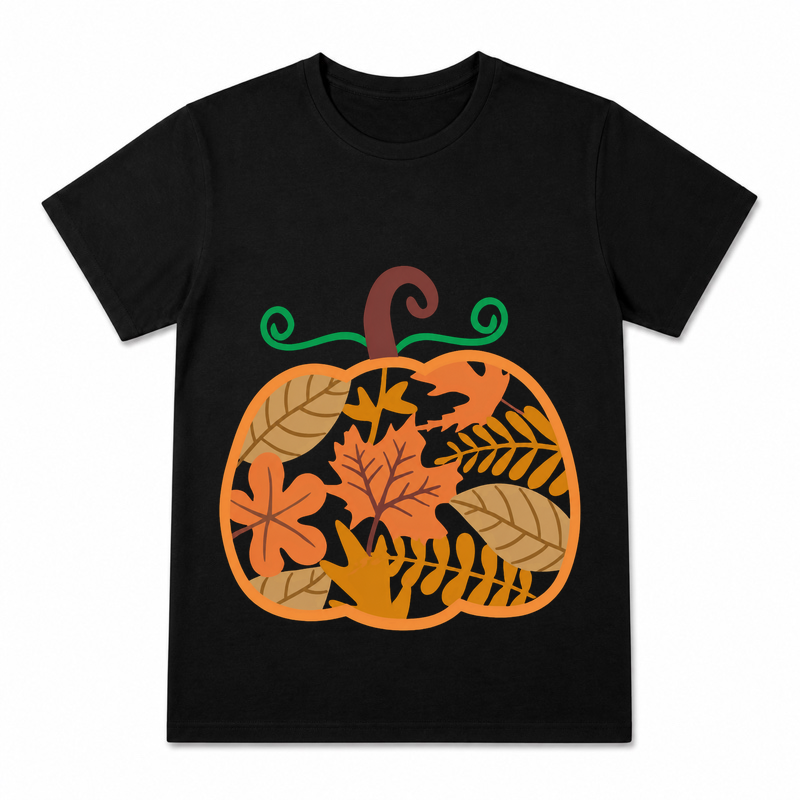 Rustic Scarecrow Sunrise Women's Graphic T-Shirt on a black T-shirt.