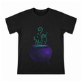 Friendly Scarecrow Ghost Field Men's Graphic T-Shirt on a black T-shirt.