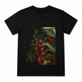Bountiful Fall Garden Women's Graphic T-Shirt on a black T-shirt.