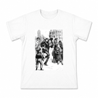 Victorian Street Engraving Men's Graphic T-Shirt on a white T-shirt.
