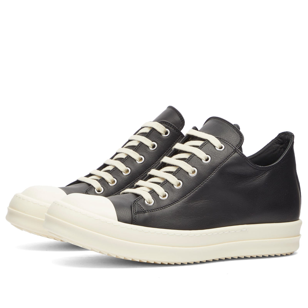 Rick Owens Low Sneakers - Black / Milk, product view 2