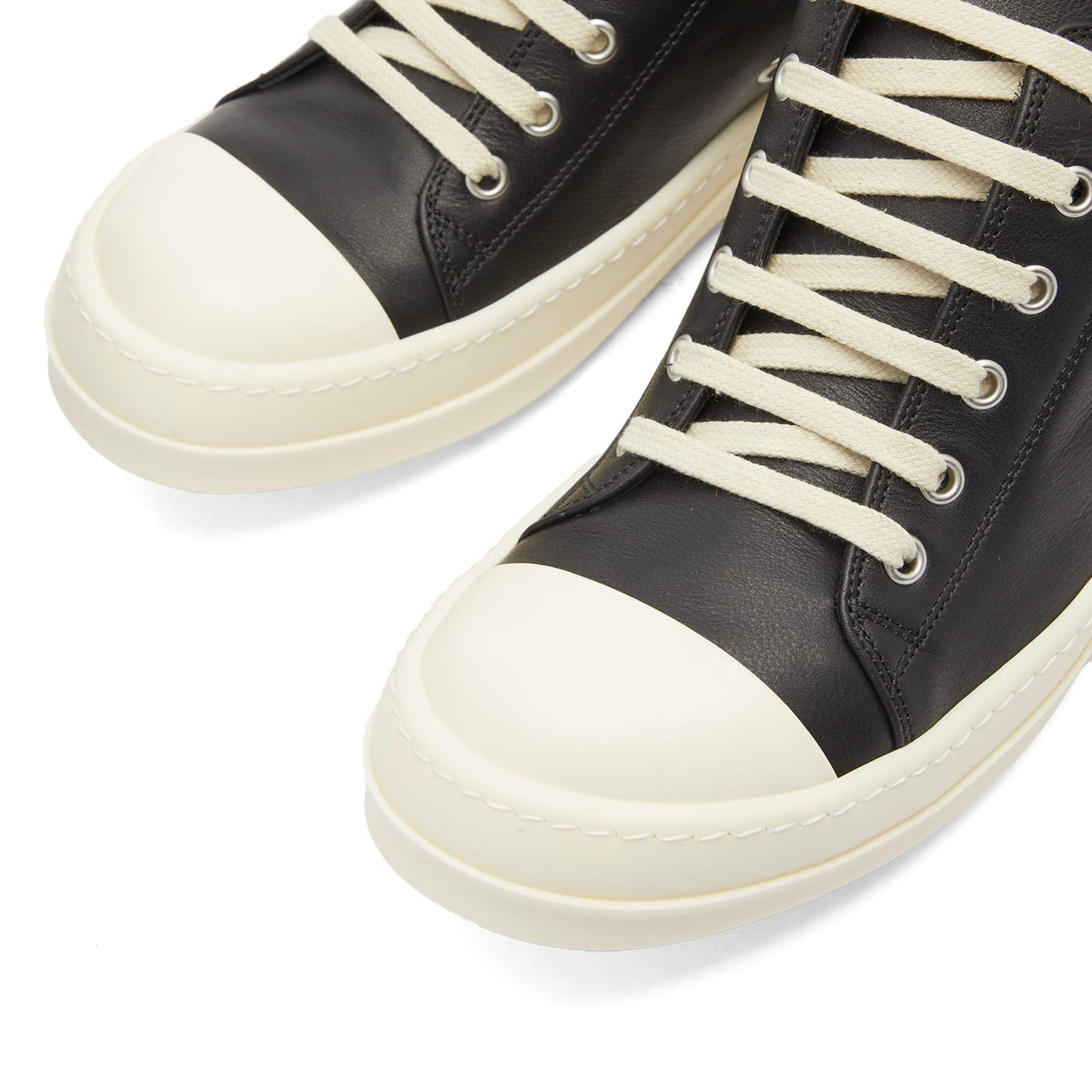 Rick Owens Low Sneakers - Black / Milk, product view 3