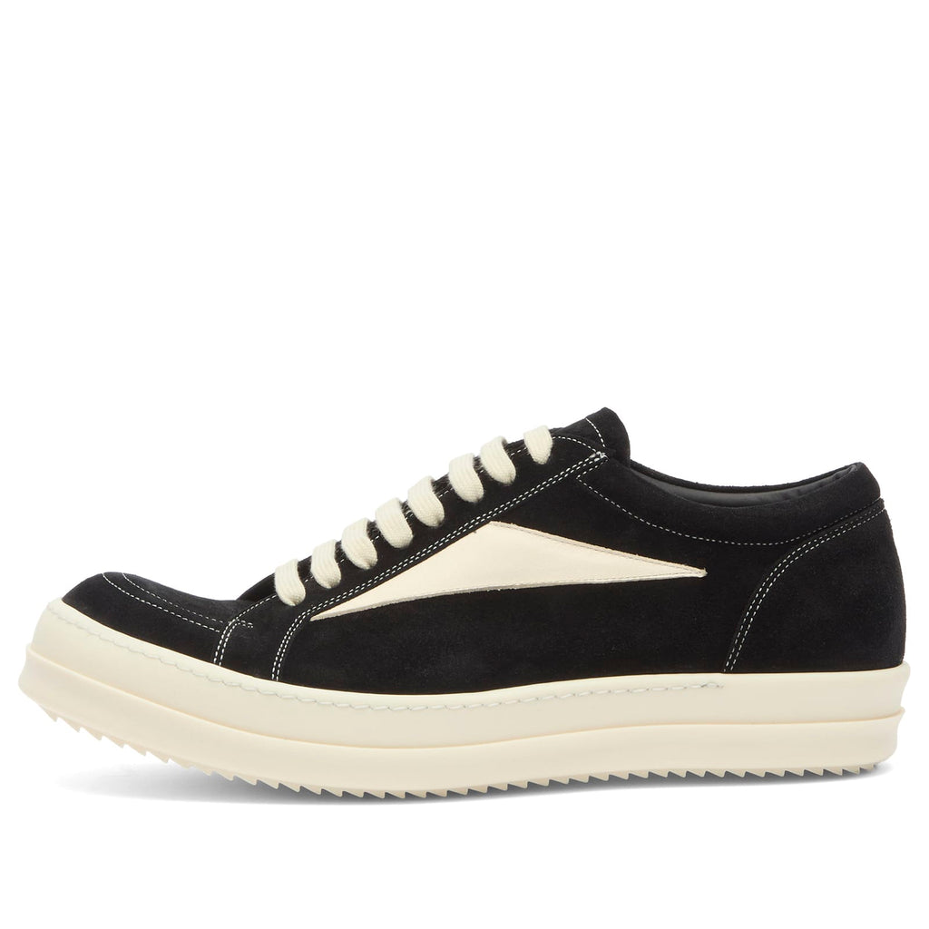 Rick Owens Suede Vintage Sneakers - Black / Milk, product view 1