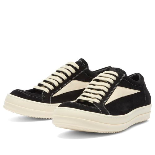 Rick Owens Suede Vintage Sneakers - Black / Milk, product view 2